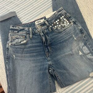 Blue Distressed Women Jeans